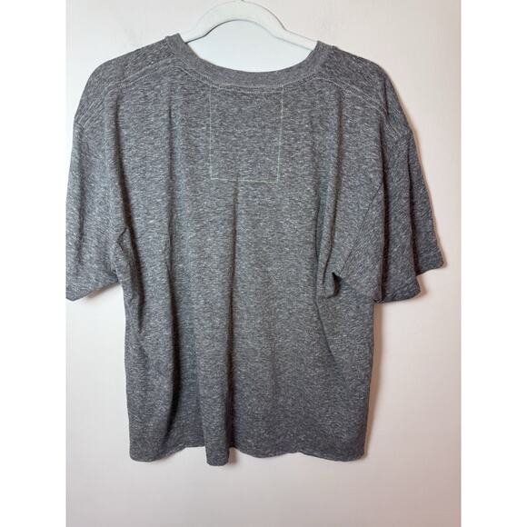 Aviator Nation SMILEY 2 BOYFRIEND TEE - Grey Womens Sz XL NWT $83 - Picture 4 of 8